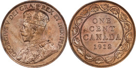 CANADA. Cent, 1912. Ottawa Mint. George V. PCGS MS-64 Red Brown.

KM-21. This beautiful near Gem provides very good mint red on nearly the entirety ...