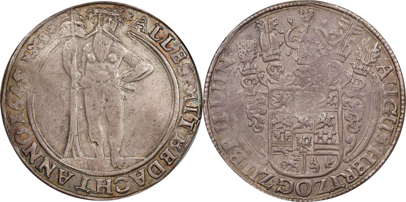 GERMANY. Brunswick-Luneburg: Brunswick. Taler, 1645-HS. Zellerfeld Mint; mm: cro...