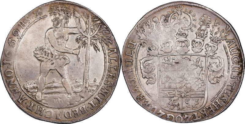 GERMANY. Brunswick-Luneburg: Brunswick. Taler, 1659-HS. Zellerfeld Mint; mm: HS ...