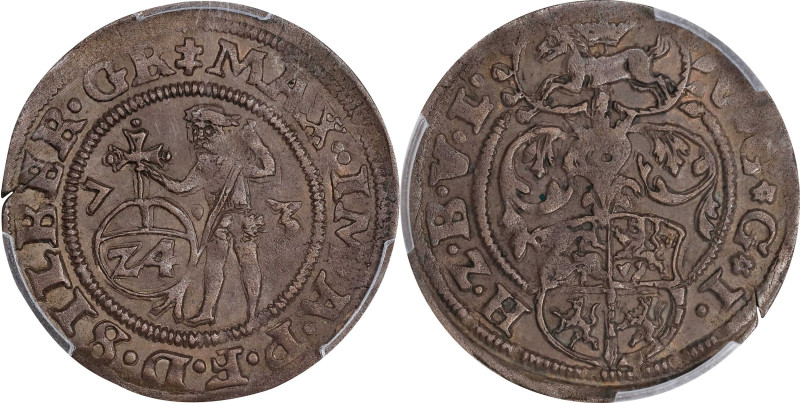 GERMANY. Brunswick-Luneburg: Wolfenbuttel. 1/24 Taler, "73" (1573). Goslar Mint....