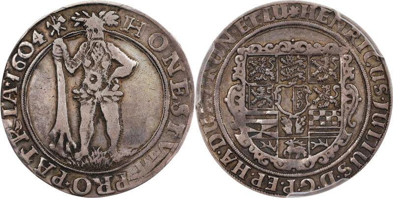 GERMANY. Brunswick-Luneburg: Wolfenbuttel. 1/4 Taler, 1604. Goslar Mint; mm: hea...