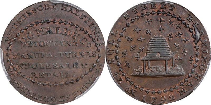 GREAT BRITAIN. Trade Tokens. Nottinghamshire. Nottingham. Donald & Co.'s Copper ...