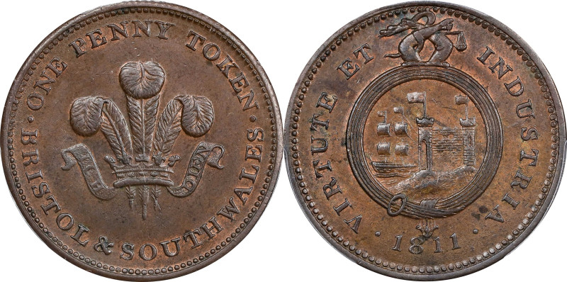 GREAT BRITAIN. Trade Tokens. Bristol & South Wales. Copper Penny Token, 1811. PC...