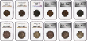 HUNGARY. Sextet of Mixed Denominations (6 Pieces), 1162-1745. All NGC Certified; Grade Range: VF Details to AU-55.

Includes three medieval Follis t...