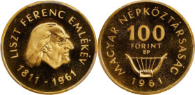 HUNGARY. 100 Forint, 1961. Budapest Mint. PCGS PROOF-67 Cameo.

Fr-612; KM-563. AGW: 0.2433 oz. Commemorating the 150th anniversary of the birth of ...