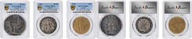 ICELAND. Trio of Medallic Issues (3 Pieces), 1930. All PCGS Certified.

1) 10 Kroner. PCGS MS-63. KMX-3. 2) 5 Kroner. PCGS MS-64. KMX-2. 3) 2 Kroner...