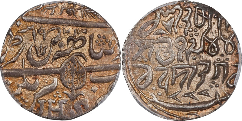 INDIA. Kashmir. 1/2 Rupee, VS 1942 (1886). Pertab Singh (under Victoria as Empre...