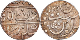 INDIA. Maratha Confederacy. Rupee, AH 1229 (1813). Poona Mint. In the name of Shah Alam II. PCGS MS-64.

KM-335. A beautiful near-Gem specimen, this...