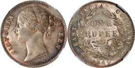 INDIA. British East India Company. Rupee, 1840-(B&C). Bombay or Calcutta Mint. Victoria. NGC MS-63.

KM-458.1; S&W-3.33; Prid-56. Beautifully lustro...