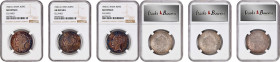 INDIA. British East India Company. Trio of Rupees (3 Pieces), 1840.-(C). Calcutta Mint. Victoria. All NGC AU Details--Cleaned.

All KM-457.1.

Est...