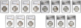 INDIA. British East India Company. Septet of Rupees (7 Pieces), 1840-(B&C). Bombay or Calcutta Mint. All NGC AU-58.

KM-458.1; S&W-3.33; Prid-56.
...