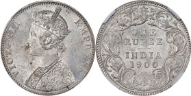 INDIA. Rupee, 1900-B. Bombay Mint. Victoria. NGC MS-63.

KM-492; S&W-6.155; Prid-186. A bright Choice Mint State example, the present specimen deliv...