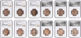 INDIA. Sextet of Rupees (6 Pieces), 1901-B. Bombay Mint. Victoria. All NGC MS-62.

All KM-492; S&W-6.162; Prid-187.

Estimate: $300.00- $600.00