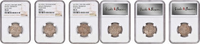 INDIA. Bengal Presidency. Trio of Rupees (3 Pieces), AH 1229 Year 17-49 ("1813"). Muhammadabad Banaras Mint. In the name of Shah Alam II. All NGC Cert...