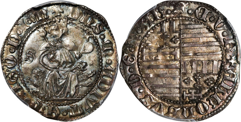 ITALY. Naples & Sicily (Naples). Carlino, ND (1442-58). Alfonso I of Aragon. PCG...