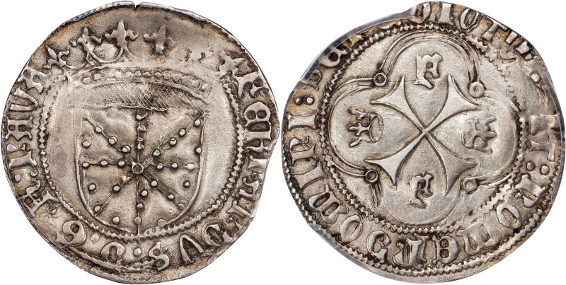 SPAIN. Real, ND (1479-1516)-P P. Pamplona Mint. Ferdinand II. PCGS AU-50.

Cal...