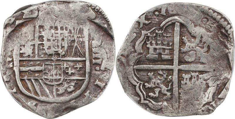 SPAIN. Cob 4 Reales, ND (1610-21)-To G. Toledo Mint. Philip III. PCGS VF-35.

...