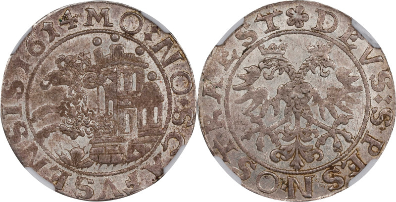 SWITZERLAND. Schaffhausen. Dicken, 1614. NGC AU-55.

KM-18; HMZ-2-765b. An eng...