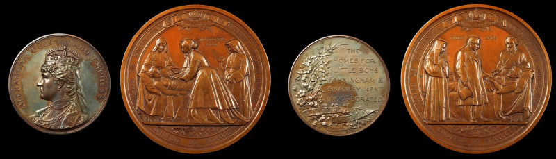 MIXED LOTS. Western Europe. Duo of Medals (2 Pieces), 1865 & 1910. Average Grade...