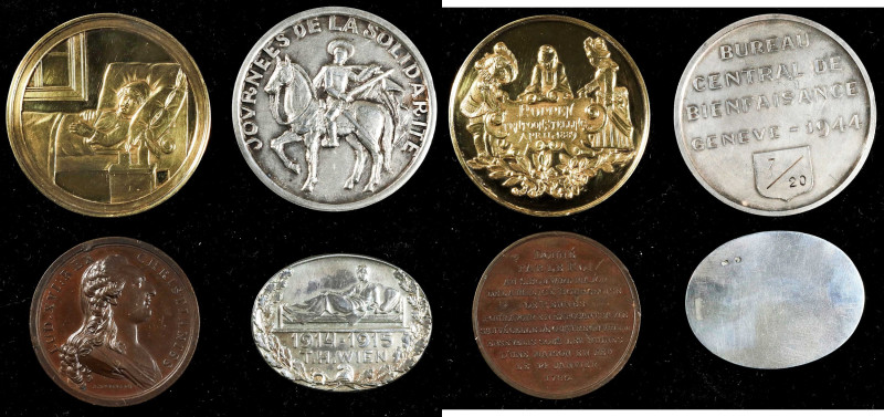 MIXED LOTS. Europe. Quartet of Medals (4 Pieces), 1786-1944. Grade Range: EXTREM...