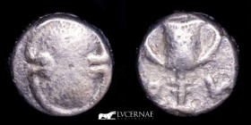 Boeotia Silver Silver Obol 0.80 g. 9 mm. Thebes 395-340 B.C. gVF