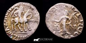 Azes II Silver Drachm 1.74 g, 17 mm. Indo Scythians 35 BC - 5 AD gVF