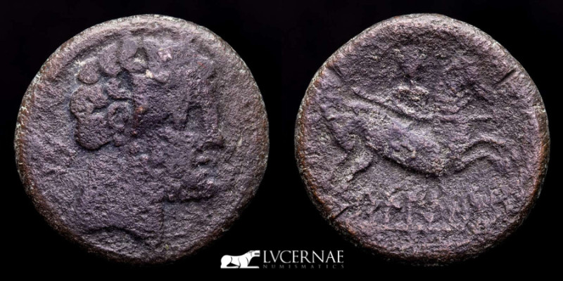 Ancient Hispania - Beligiom. Bronze As (9,73 g., 23 mm.). Minted in 20 B.C. Belc...