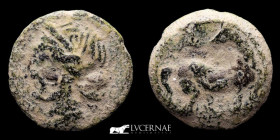 Cartagonova Bronze Calco 6.75 g. 21 mm. Carthaginian occupation 220-215 BC. gVF