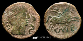 Celsa Bronze As 14.82 g., 32 mm. Hispania 120 - 50 BC gVF