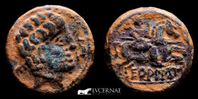 Ecualacos Bronze As 11.87 g., 25 mm. Soria 150-100 B.C. gVF