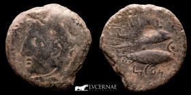 Ancient Hispania, Gades Bronze As 13,34 g. 26 mm. Cadiz 200-100 BC. gVF