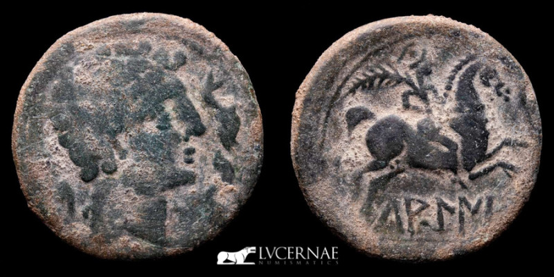 Ancient Hispania, Lagine (Celtibéric city in the Aragon area), Bronze As (9,26 g...