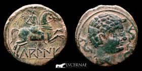 Ancient Hispania, Lagine bronze As 8,13 g. 25 mm. Aragon 120-80 B.C. extremely fine