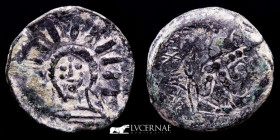 Malaca bronze As 12.84 g. 25 mm. Malaga II century B.C. gVF