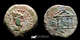 Malaca Bronze Quadrans 4.30 g. 17 mm. Hispania, Malaga 200-20 BC. gVF