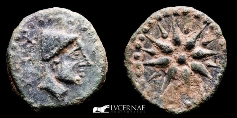 Ancient Hispania - Malaca (actual Malaga). Bronze sextans (2,08 g. 15 mm.) Minte...