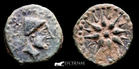 Ancient Hispania, Malaca bronze Sextans 2,08 g. 15 mm. Malaga 200-100 B.C. extremely fine