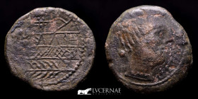Obulco bronze As 15,00 g., 28 mm. Hispania, Porcuna, Jaen. 100-50 B.C. Good very fine