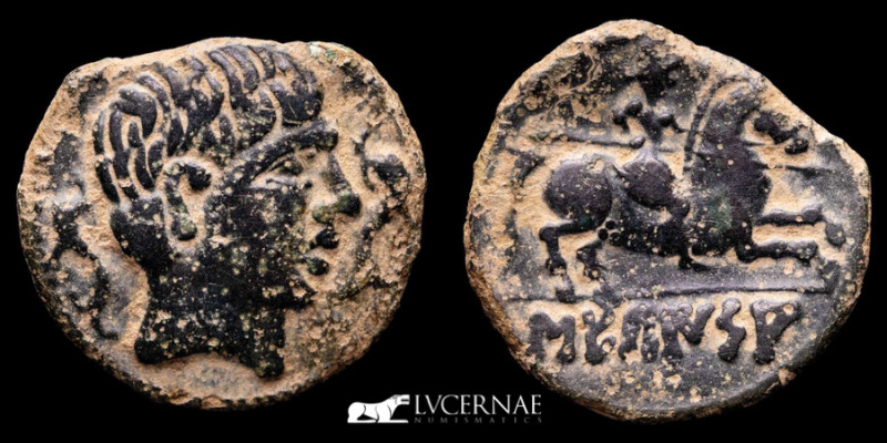 Ancient Hispania. Secaisa, bronze As (5,75 g. 23 mm.). 120-20 B.C. Segeda (Arago...