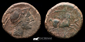 Ancient Hispania - Unticescen Bronze As 14,65 g., 28 mm. Emporiton (Ampurias) 130-90 Good very fine