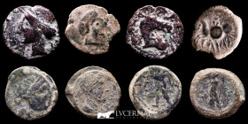 Ancient Hispania. Bronze lot x 4 Semis - Corduba (2) Carisssa and  Cartago Nova