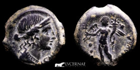 Corduba Bronze Semis 7.61 g., 19 mm. Hispania, Julius Caesar times 44 BC EF