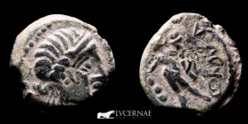 Corduba Bronze Semis 4.15 g., 16 mm. Hispania, Julius Caesar times 44 BC Good very fine (MBC)