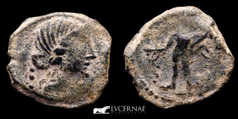 Roman Republic - Hispania. Corduba, bronze semis (5.83 g, 21 mm.), minted betwee...