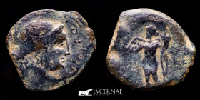 Corduba Bronze Semis 2.84 g, 19 mm. Corduba 44-45 B.C. gVF
