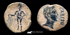 Augustus Bronze As 5,78 g., 25 mm. Osset (San Juan de Aznalfarache) 27 B.C - 14 A.D. nEF