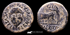 Augustus Bronze As 9.95 g. 27 mm. Emerita Merida 27 B.C-14 A.D. gVF