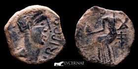 Augustus Bronze As 4.48 g., 22 mm. Irippo, Sevilla area 27 BC.-14 AD. gVF