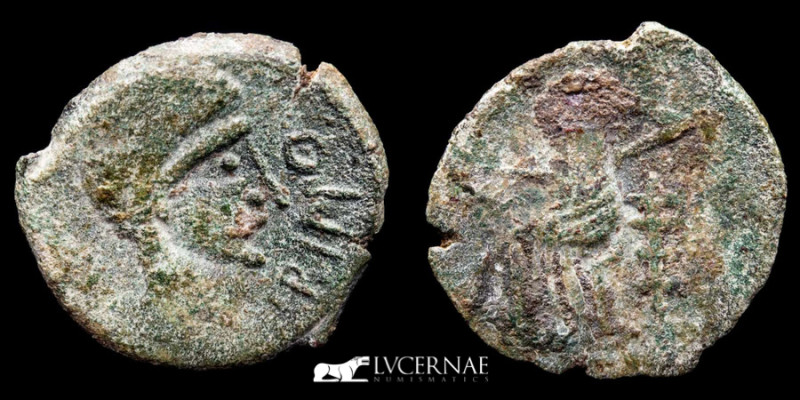 Roman Hispania, Irippo. Augustus (?). 27 BC-AD 14. - Æ As (4.39 g., 23 mm.).

IR...