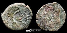 Augustus Bronze As 4.39 g., 23 mm. Irippo, Sevilla 27 BC.-14 AD. VF